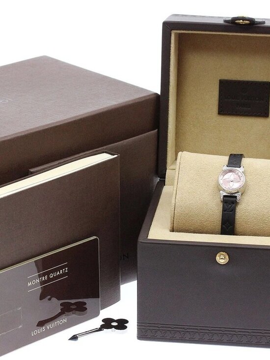 LOUIS VUITTON Tambour Bijou Q151P Rug Diamond Quartz Ladies Watch_956894 main image 4